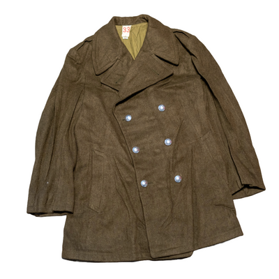 Issued French Brown Wool 3/4 Length Overcoat