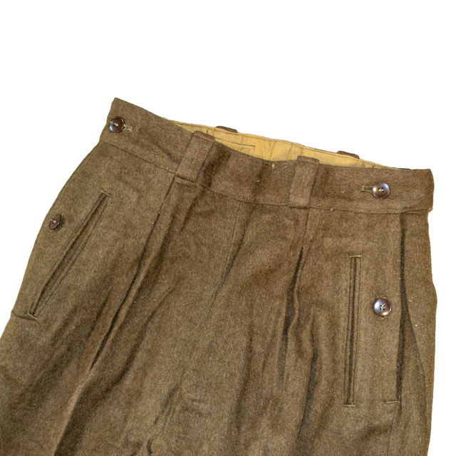 Issued French Army Drop-Front Wool Pants