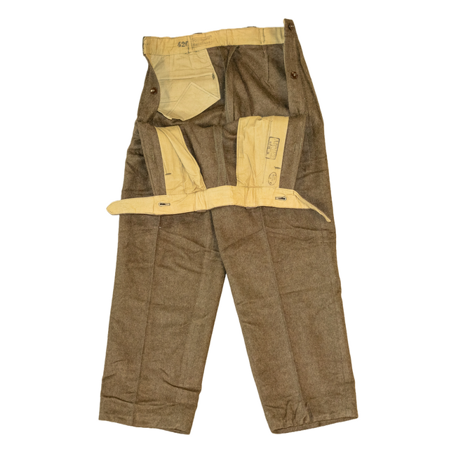 Issued French Army Drop-Front Wool Pants