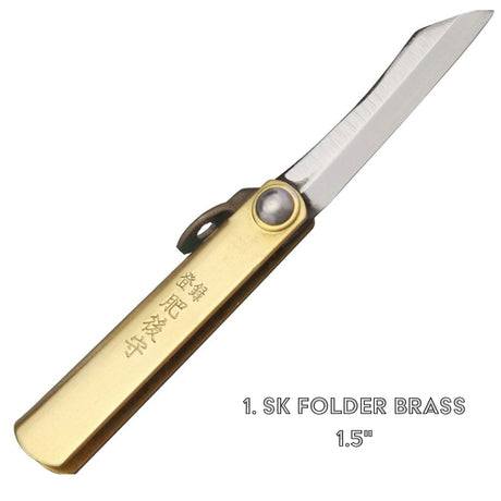 Gold Higonokami Japanese Folding Knife