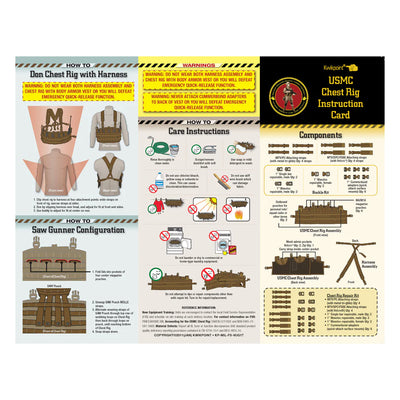 Instruction manuals for USMC TAP Chest Rig