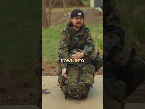 Load video: Issued German Flecktarn Combat Rucksack