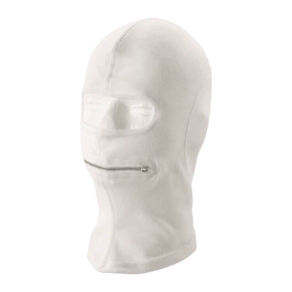 Unissued Italian White Alpine Zipper Balaclava